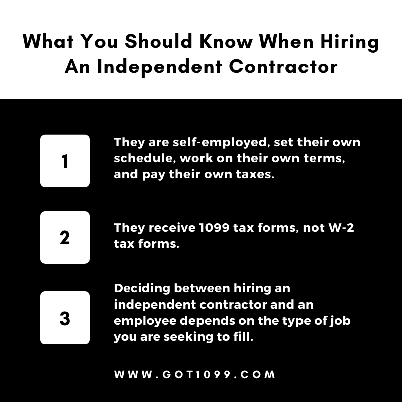 What You Should Know When Hiring An Independent Contractor